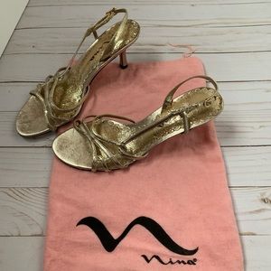 Nina Gold Party Heels